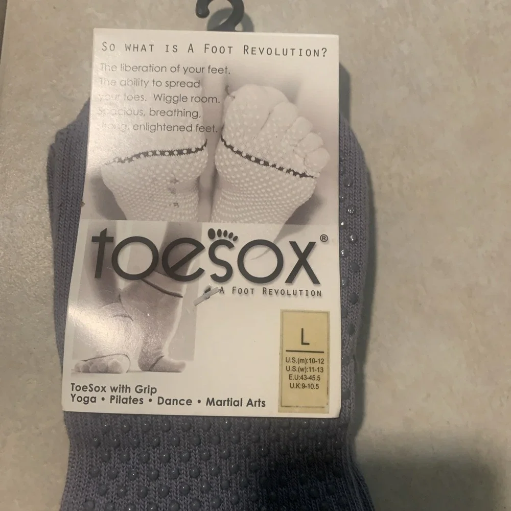 ToeSox Women's Large Gray Socks